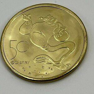 NEW Genie Walt Disney World 50th Anniversary Commemorative Gold Coin Aladdin